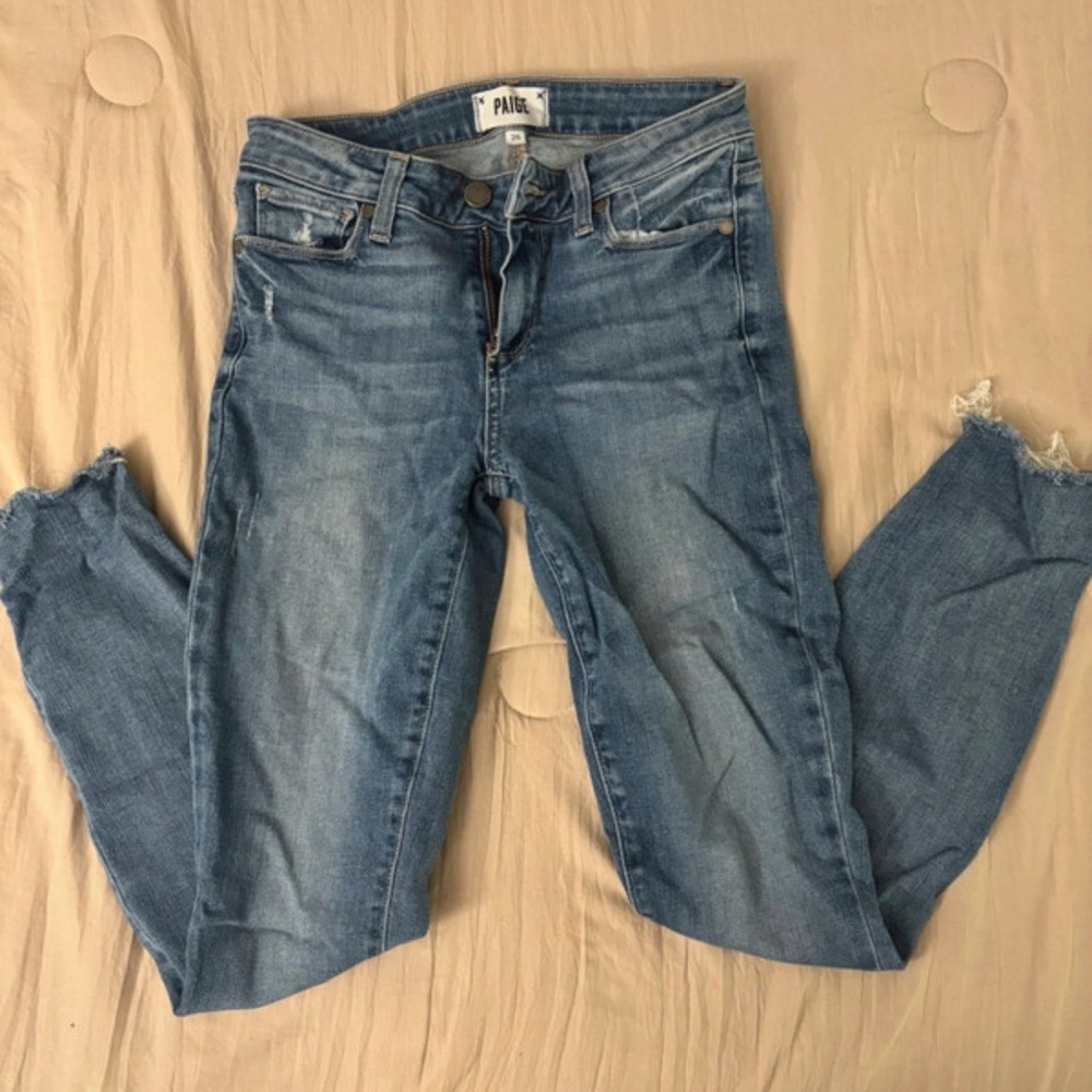 PAIGE Light Blue Ankle Jeans